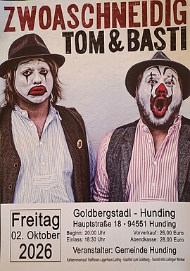 Banner Zwoaschneidig Tom & Basti Volksmusikkonzert