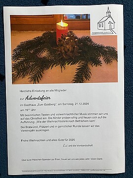Banner Adventsfeier