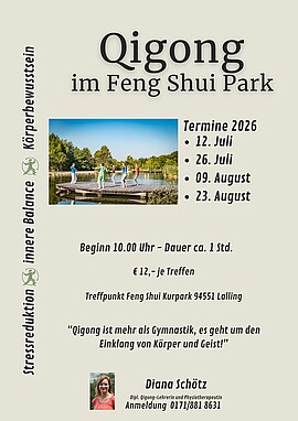 Banner Qi Gong am Feng Shui Kurpark