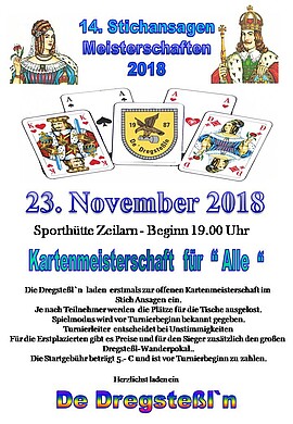 Banner Meisterschaft im Stichansagen - De Dregsteßln