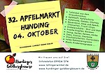 Logo 32. Hundinger Apfelmarkt am Erntedanksonntag